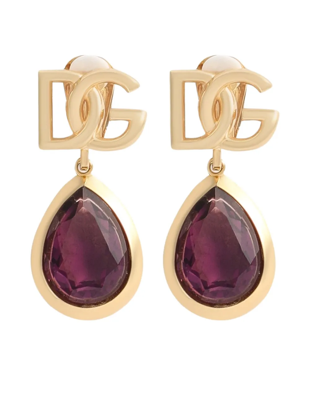 Dolce & Gabbana logo-plaque earrings | Gold | Image 1