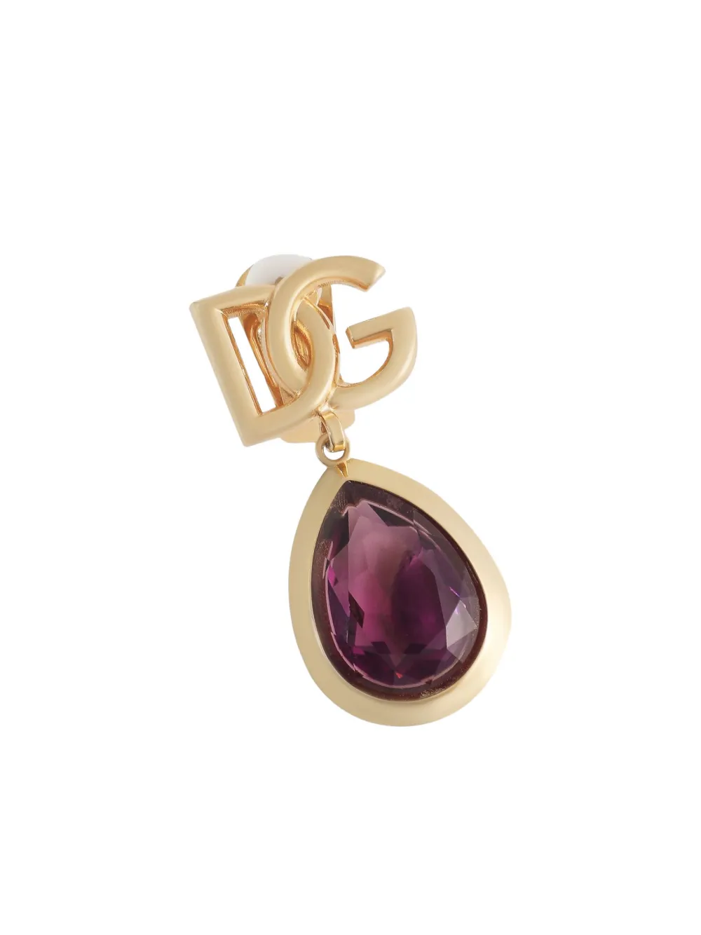  Dolce & Gabbana Logo Clip Earrings - Gold 