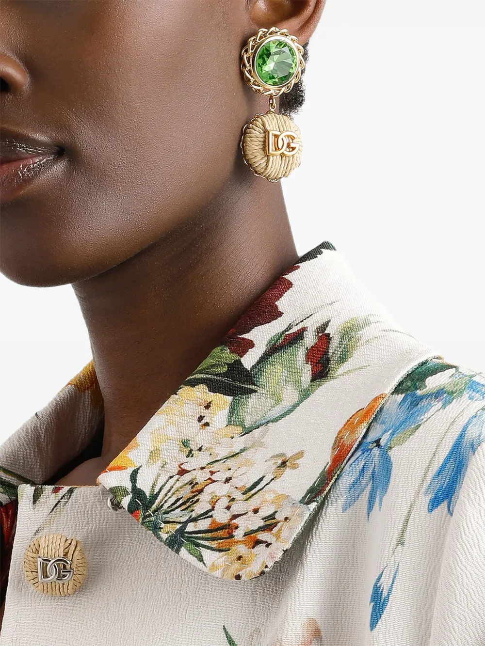 Dolce & Gabbana Oorbellen met logoplakkaat - Goud