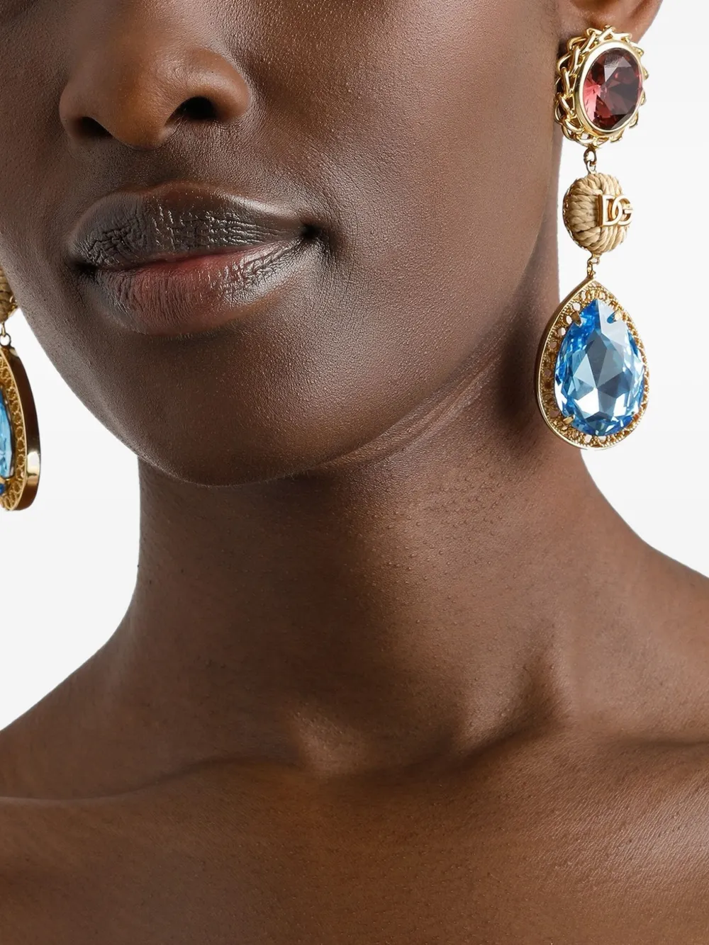 Dolce & Gabbana Oorbellen met hanger - Goud