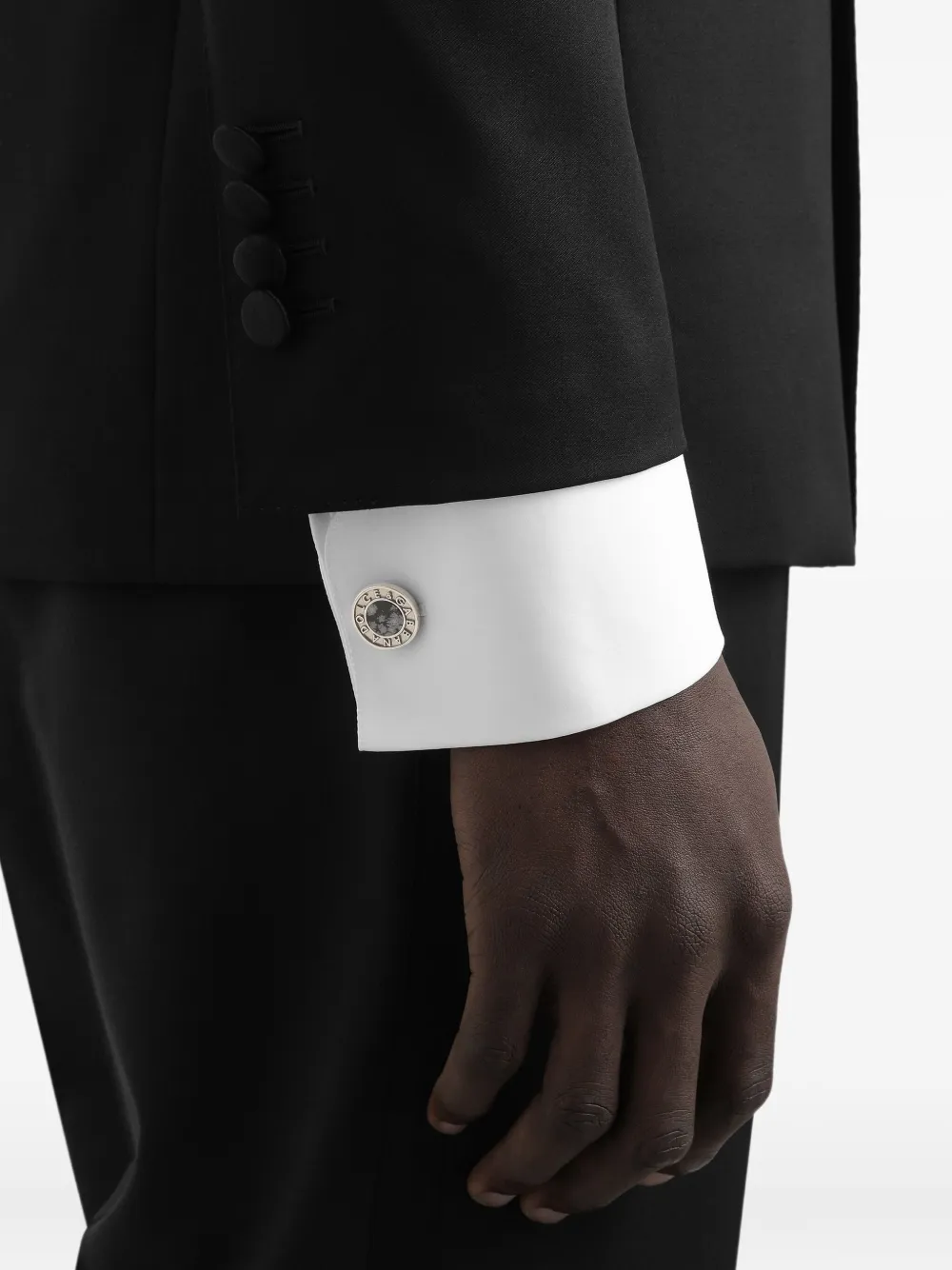 Dolce & Gabbana Manchetknopen met gegraveerd logo Zilver