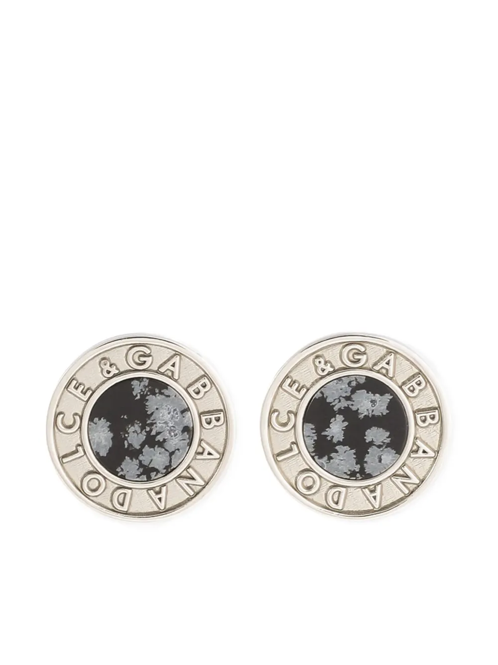 Dolce & Gabbana Manchetknopen met gegraveerd logo Zilver