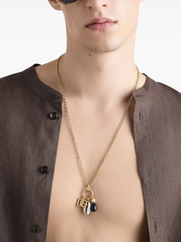 Dolce & Gabbana ロゴペンダント ネックレス | ゴールドトーン 