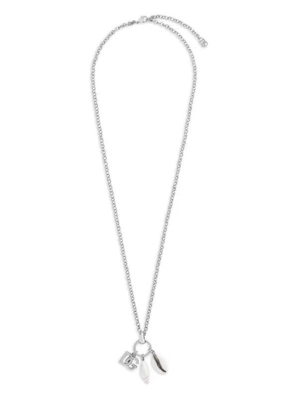 DOLCE&GABBANA ネックレス DGロゴ シルバー Dolce & Gabbana DG ロゴ ネックレス | シルバートーン | FARFETCH JP