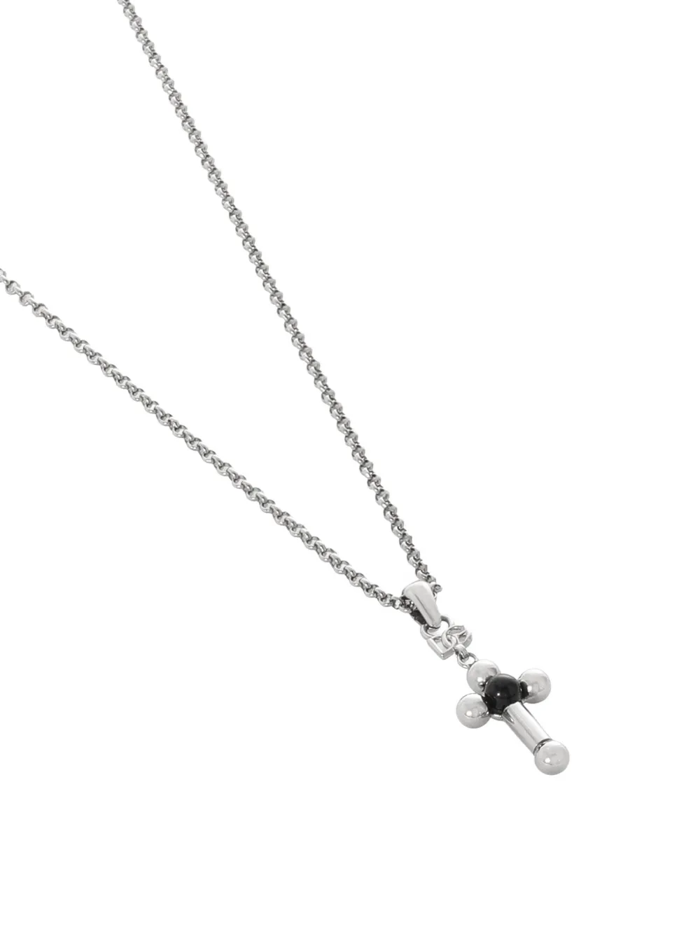 ネックレス・チョーカー DOLCE & GABBANA Brass necklace with iconic crucifix Argento Dolce & Gabbana Iconic Crucifix Pendant On Brass Chain In