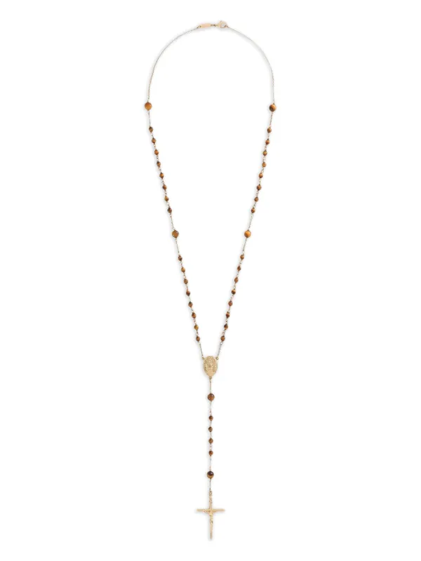 DOLCE & GABBANA rosario necklace ロザリオ KIM DOLCE&GABBANA Rosary necklace with crystal rhinestones