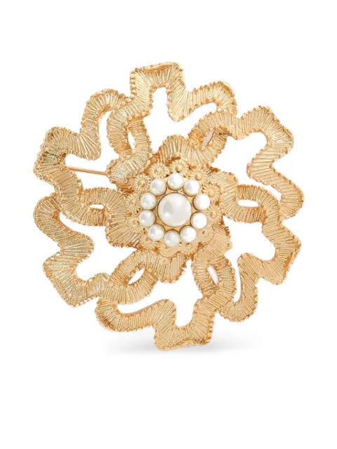Dolce & Gabbana Brosche mit Blumenmotiv