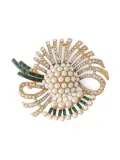Dolce & Gabbana crystal-embellished brooch - Gold
