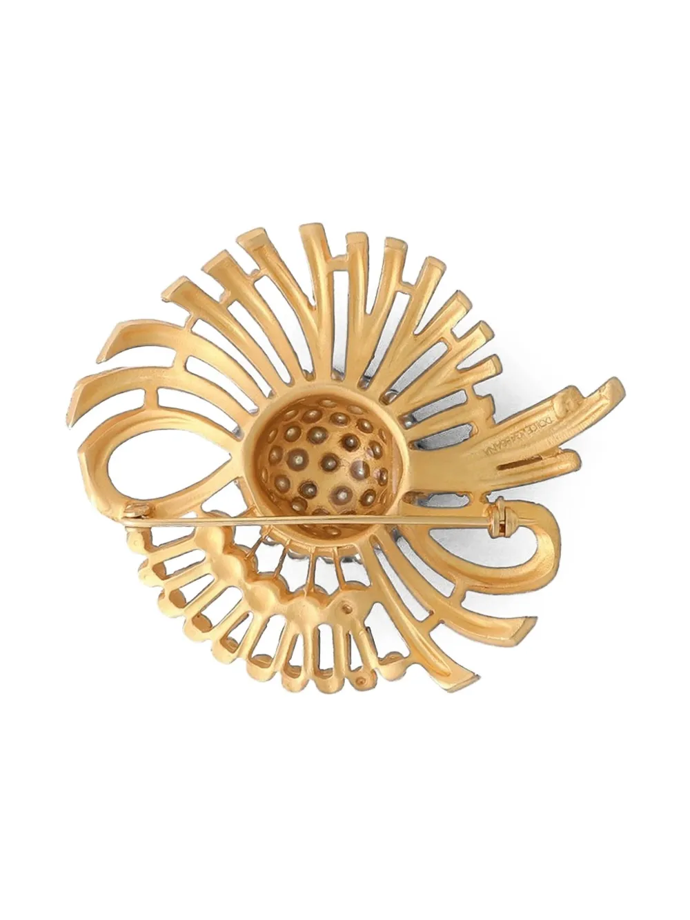 Dolce & Gabbana Crystal-embellished Brooch In Gold