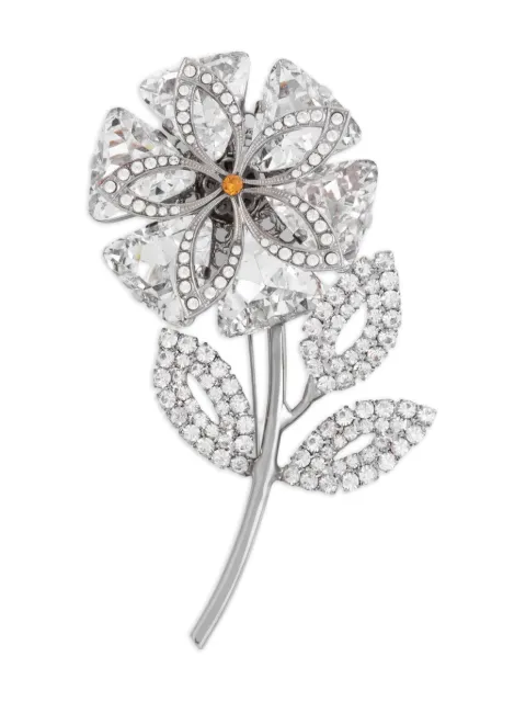 Dolce & Gabbana Broche met bloem en verfraaid met stras