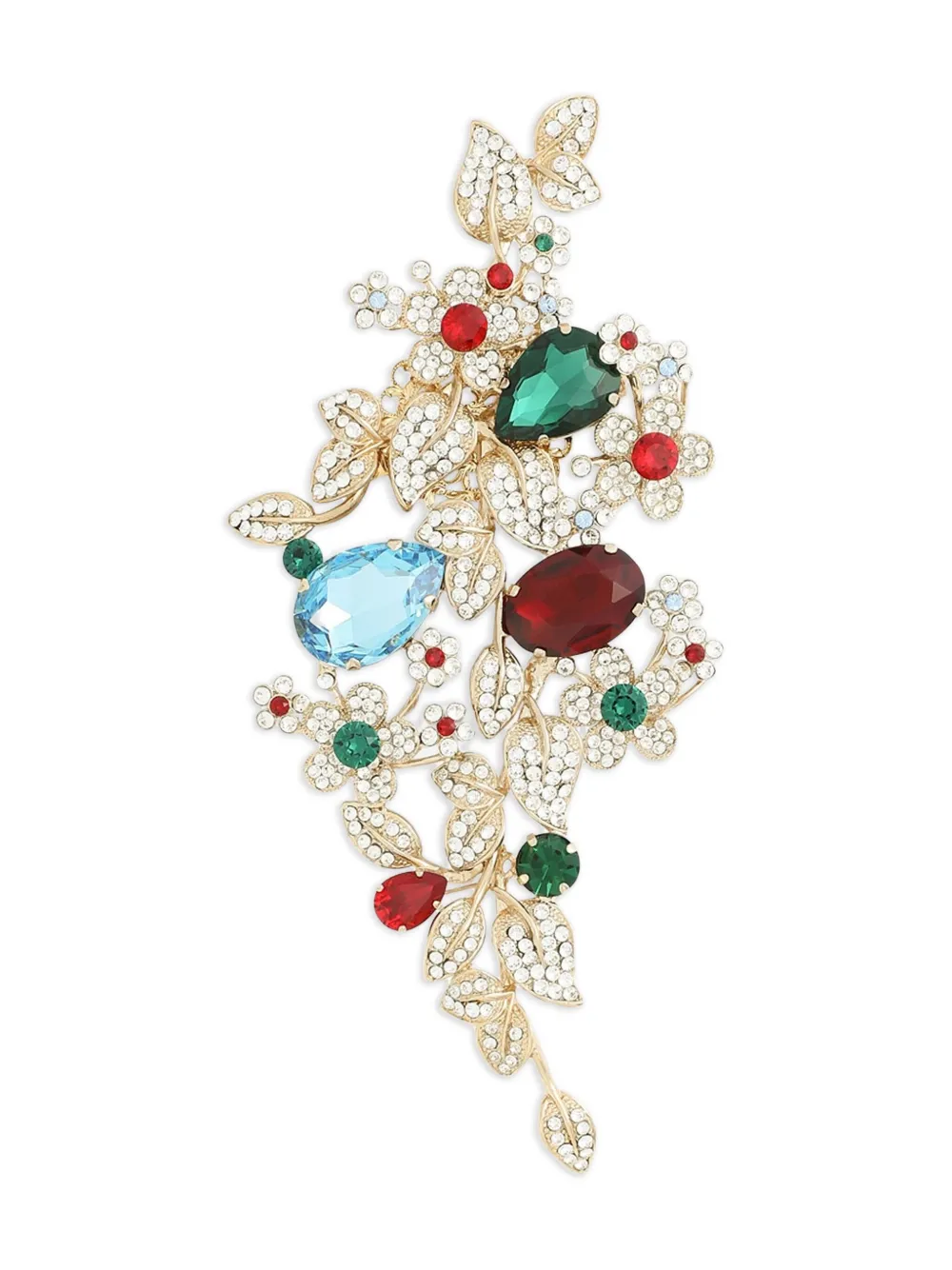 Dolce & Gabbana crystal-embellished floral brooch | Multicolour | Image 1
