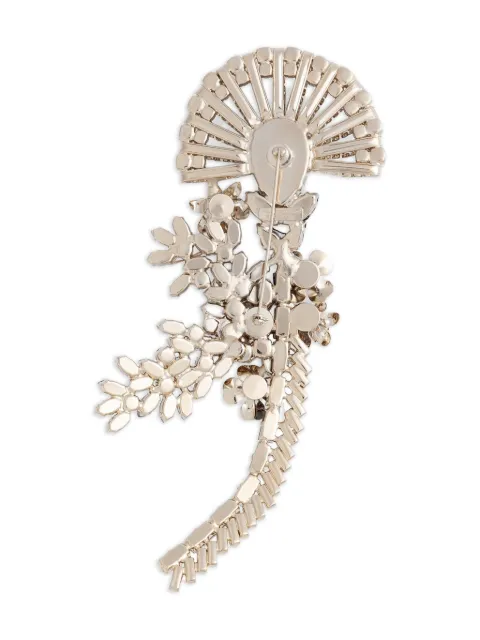 Dolce & Gabbana crystal-embellished floral brooch