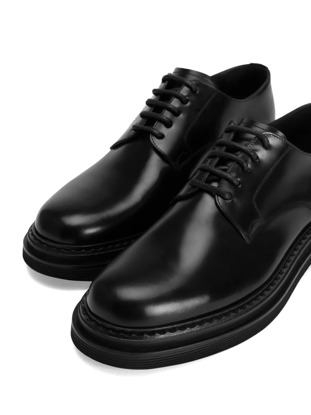 Dolce & Gabbana brushed lace-up derby shoes Black