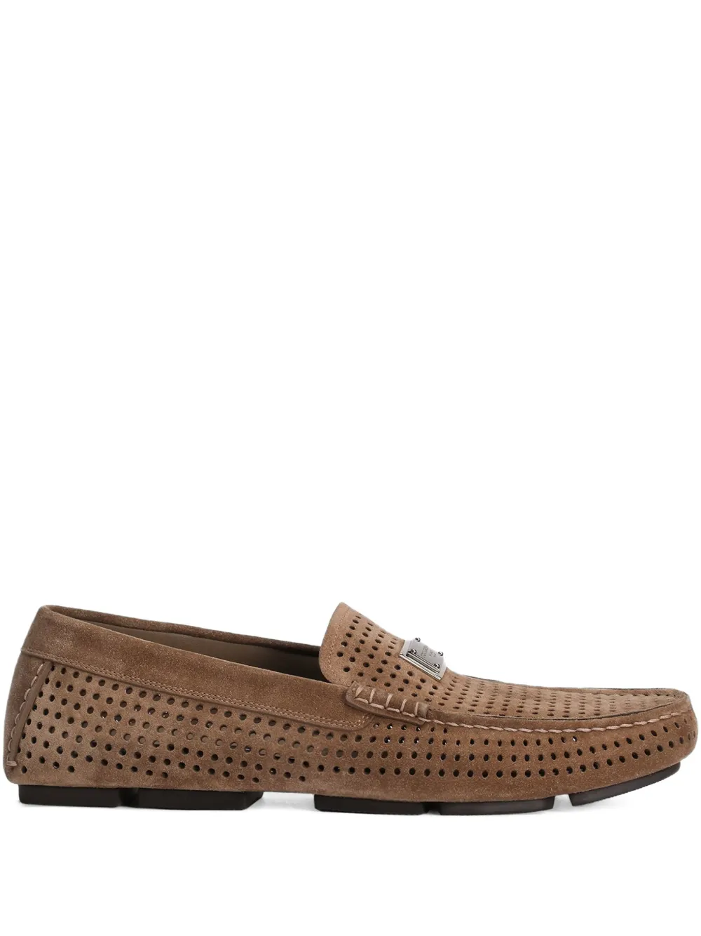 Dolce & Gabbana perforated loafers Brown