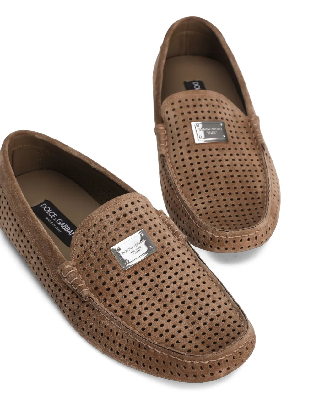 Dolce & Gabbana perforated loafers Brown