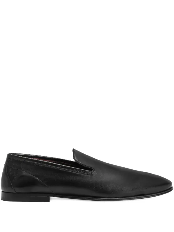 Dolce & Gabbana Slip-on Leather Loafers in Black
