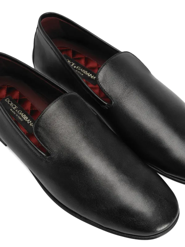 Dolce & Gabbana Black Leather Slip-On Loafers 29690500_59614700_600.jpg main image 3