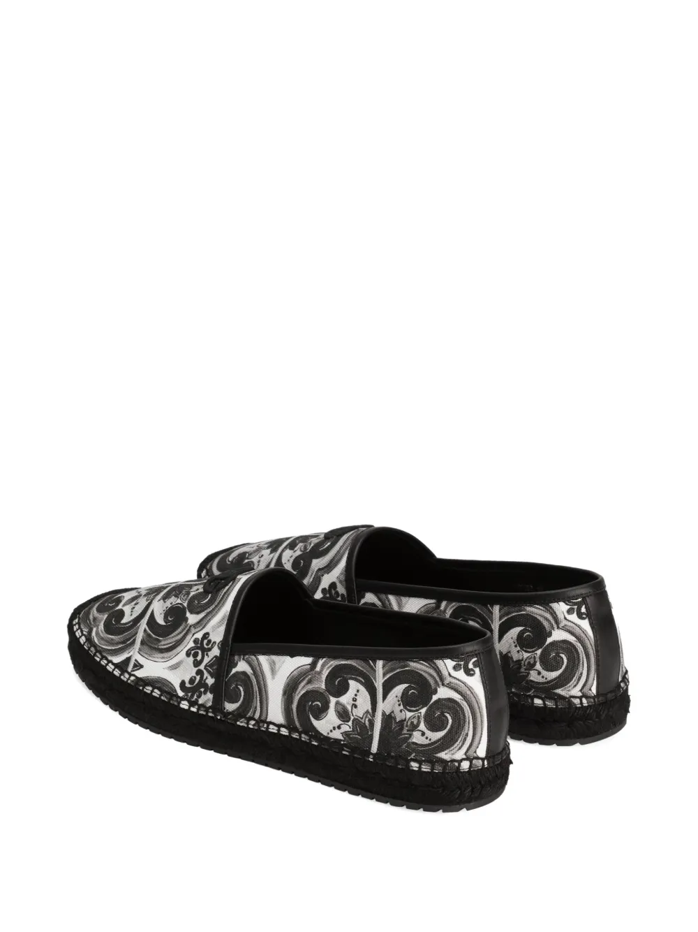 Dolce & Gabbana Majolica-print espadrilles Black