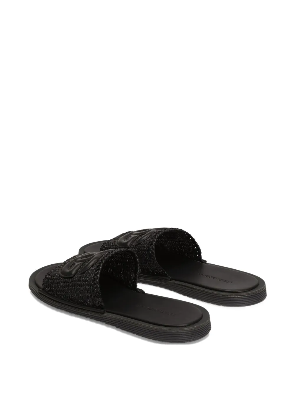 Dolce & Gabbana logo-appliqué slides Black