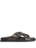 Dolce & Gabbana leather slides - Brown