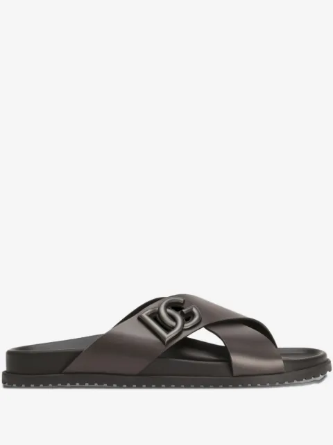 Dolce & Gabbana leather slides