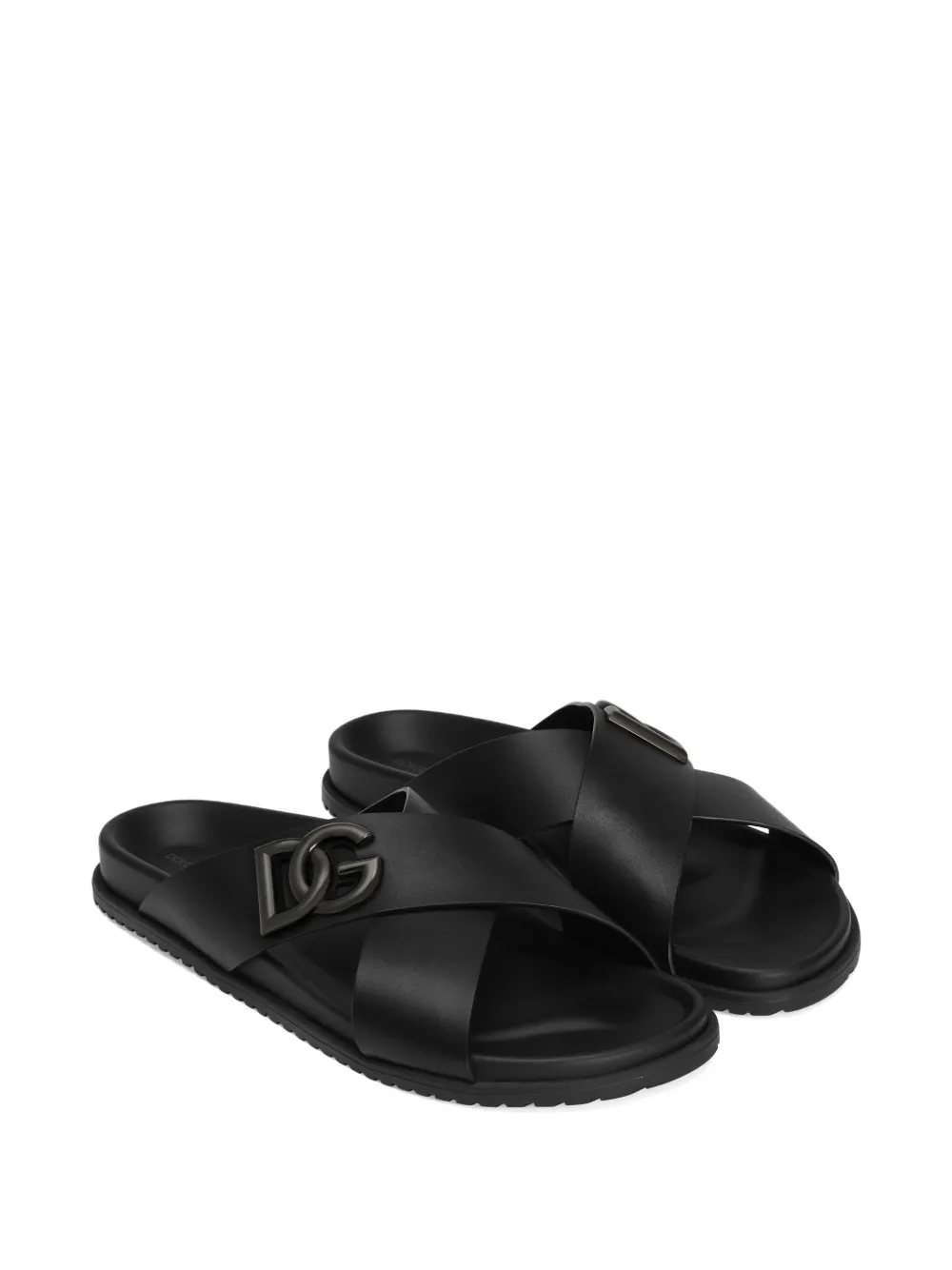 Dolce & Gabbana Sandalen met DG-logo - Zwart