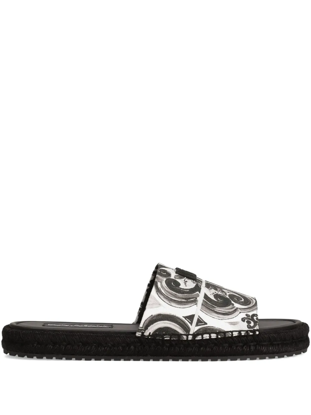 Dolce & Gabbana flip flops con estampado Mayólica | negro | Image 1