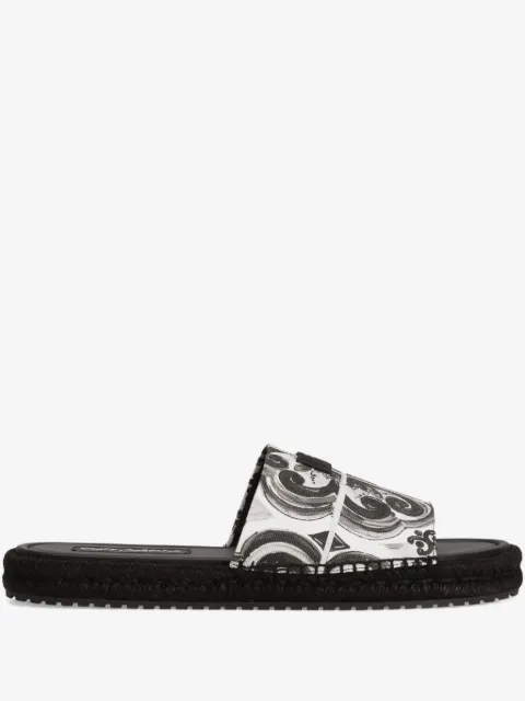 Dolce & Gabbana Majolica-print slides