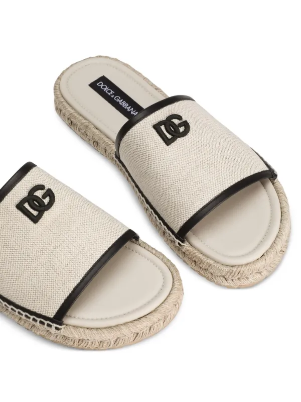 *DOLCE & GABBANA*ドルガバ ファブリック スパドリーユサンダル Dolce & Gabbana フラット エスパドリーユ | ニュートラル