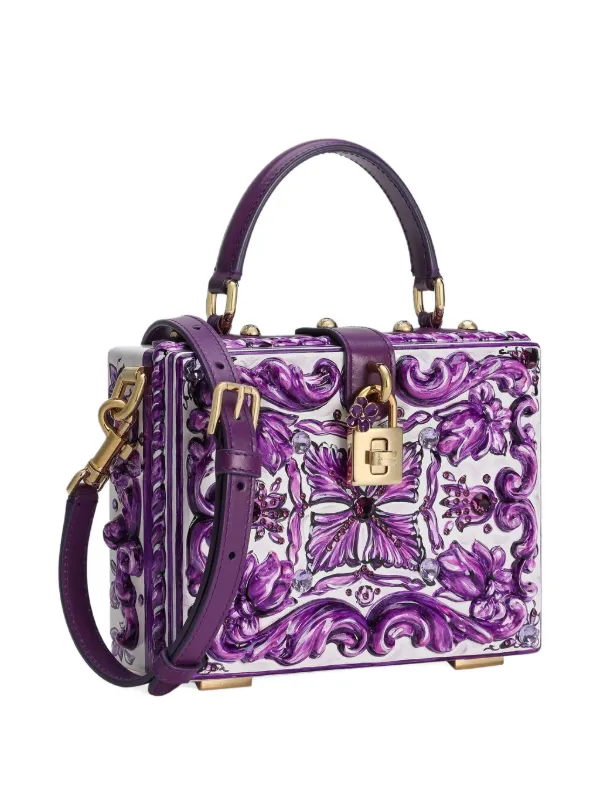 Dolce Gabbana Dolce Box Majolica-print Tote Bag White