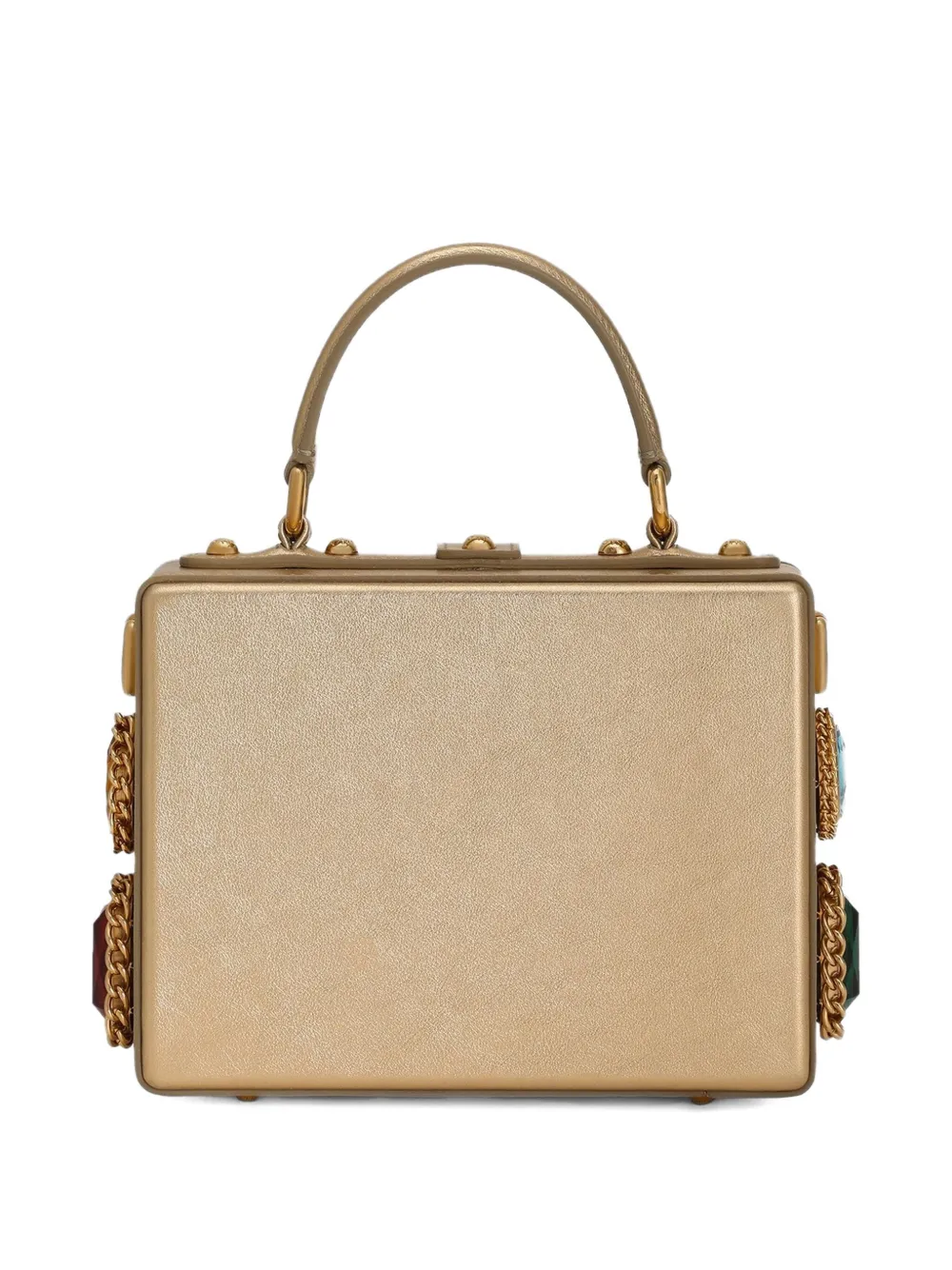 Dolce & Gabbana jewel-embellished box tote bag Goud