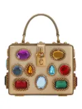 Dolce & Gabbana jewel-embellished box tote bag - Gold