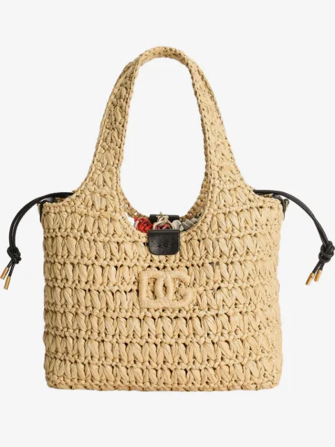 Dolce & Gabbana Bolsa tote de ráfia trançada