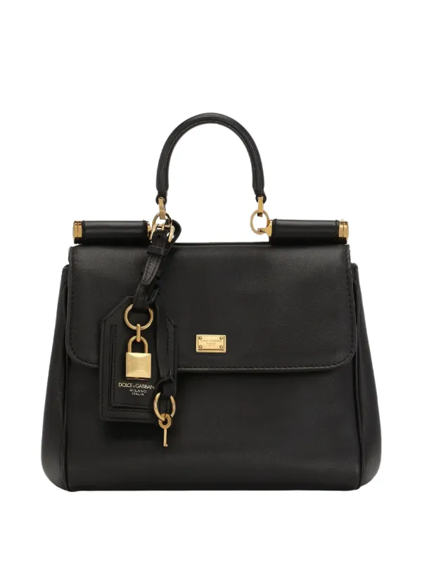 Dolce & Gabbana マイ シシリー レザーハンドバッグ M | ブラック 