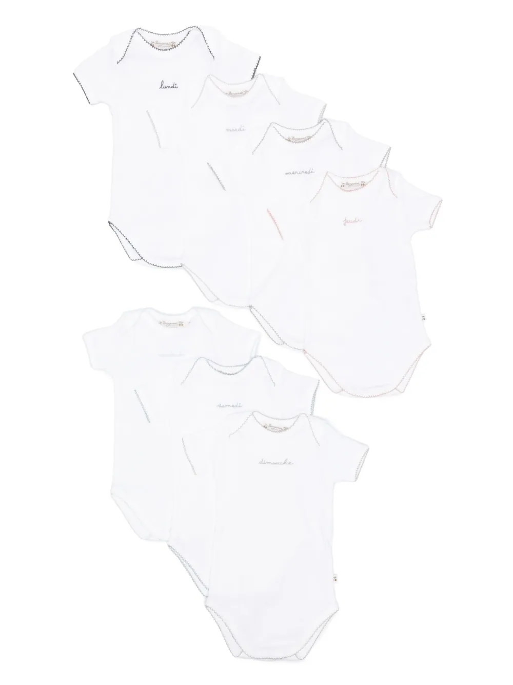 Bonpoint Zeven Days Of The Week rompers Wit