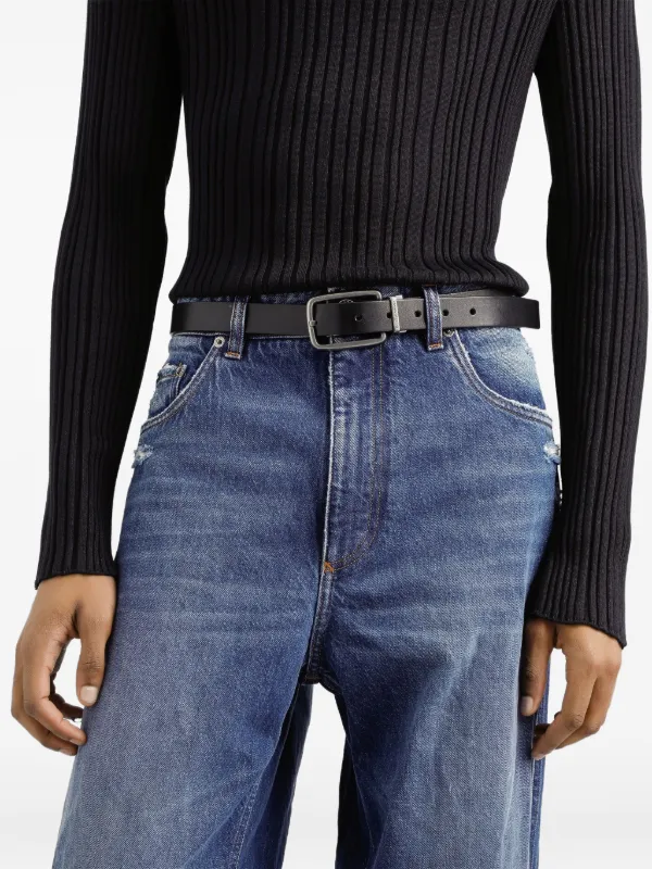 Dolce & Gabbana スクエアバックル ベルト | ブラック | FARFETCH JP