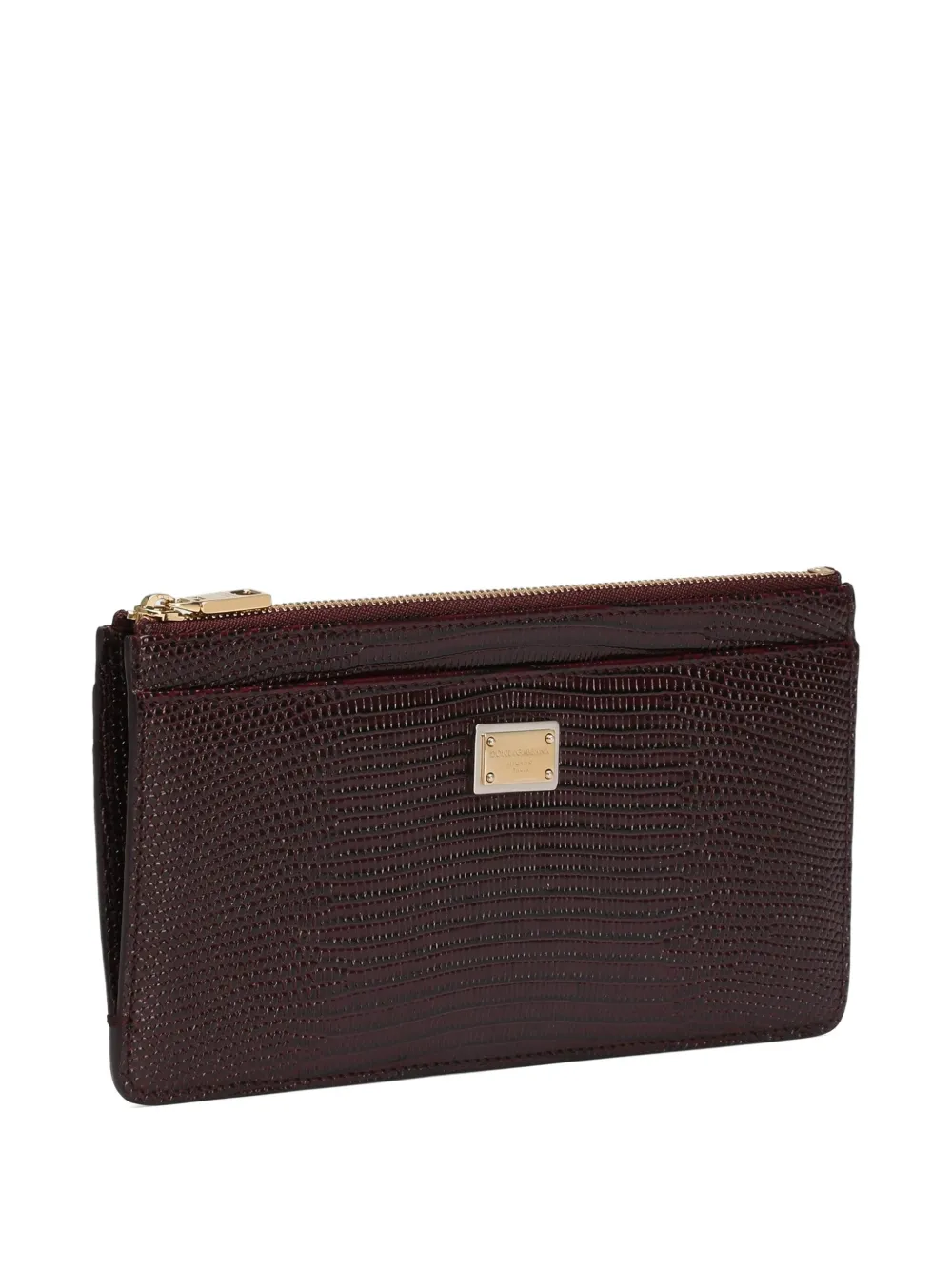 Dolce & Gabbana Leren portemonnee met rits Bruin
