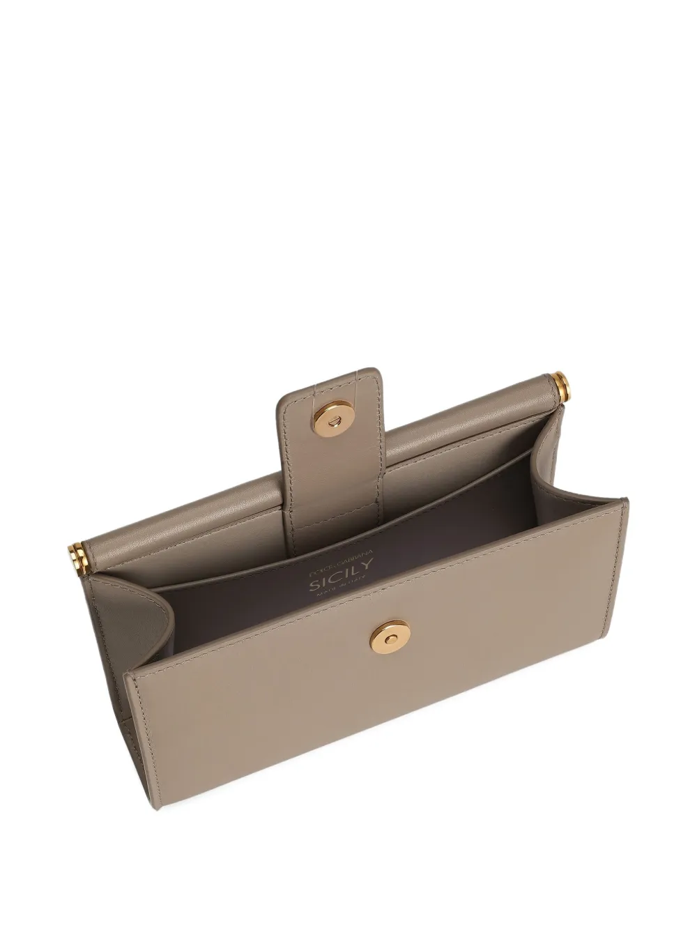 Dolce & Gabbana clasp-fastening leather mini bag Beige