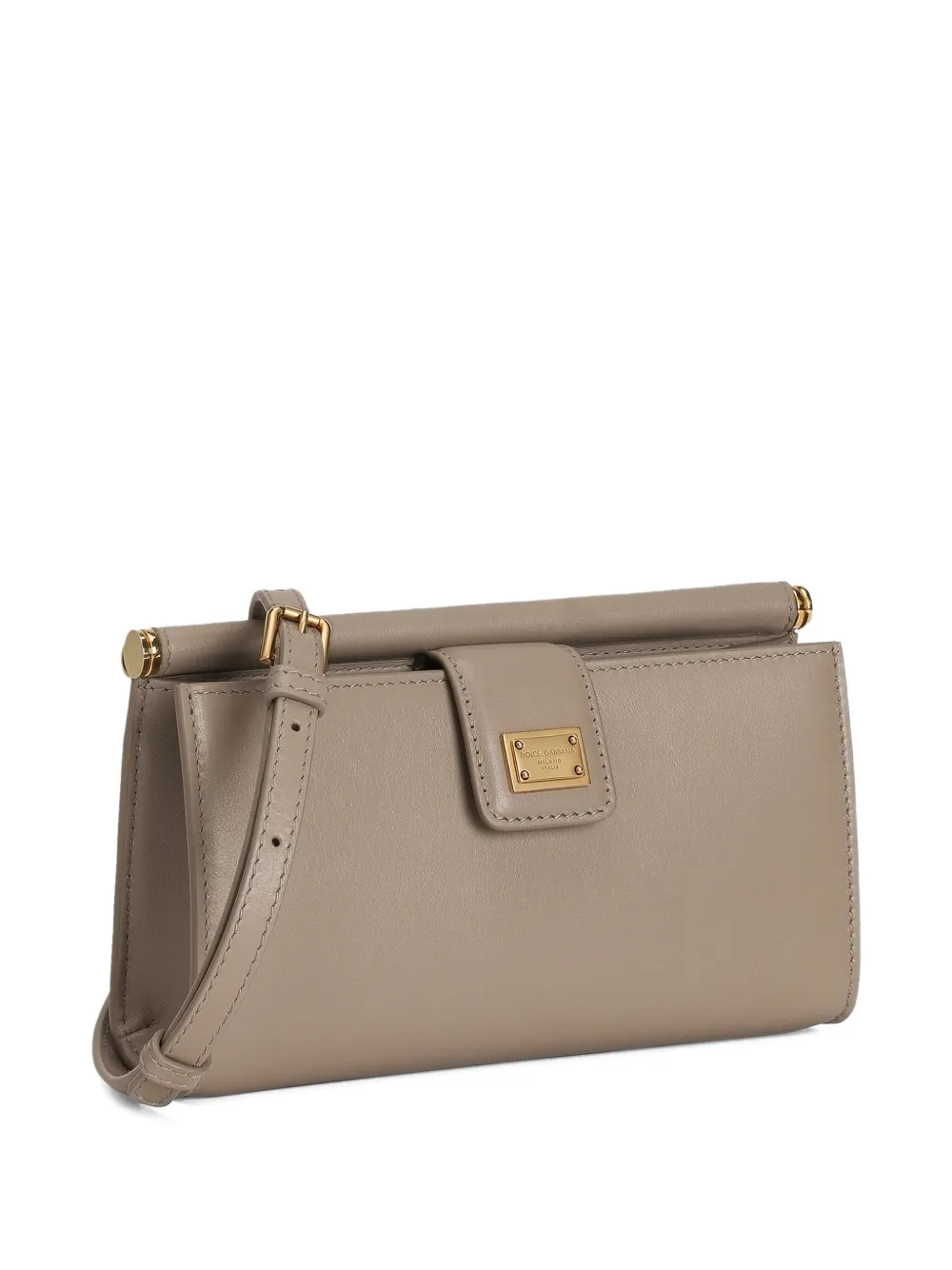Dolce & Gabbana clasp-fastening leather mini bag Beige