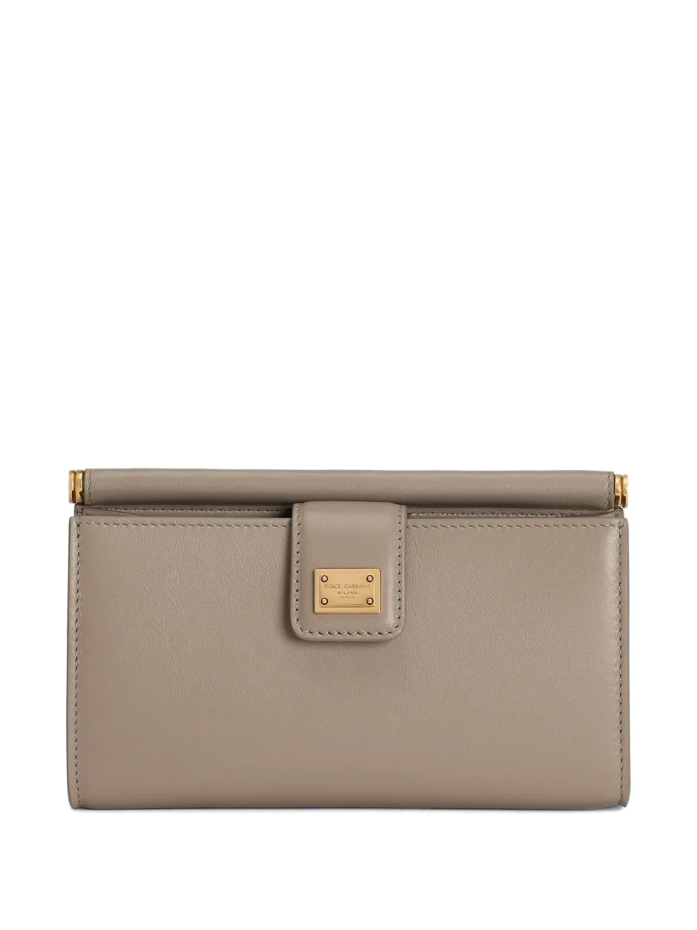 Dolce & Gabbana clasp-fastening leather mini bag Beige