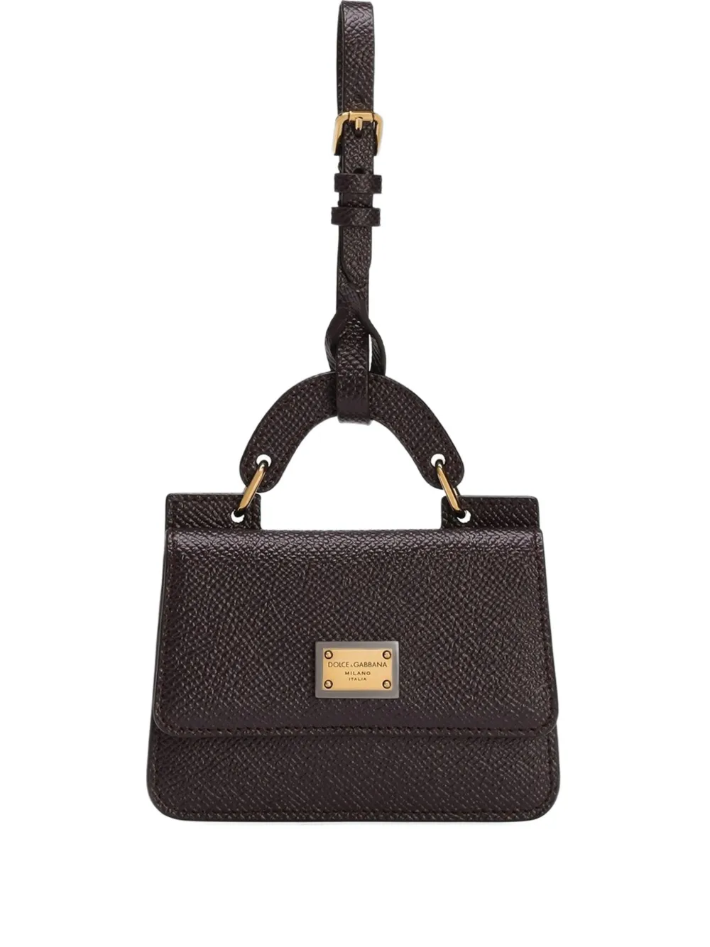 Dolce & Gabbana Textured Leather Mini Bag Wallet