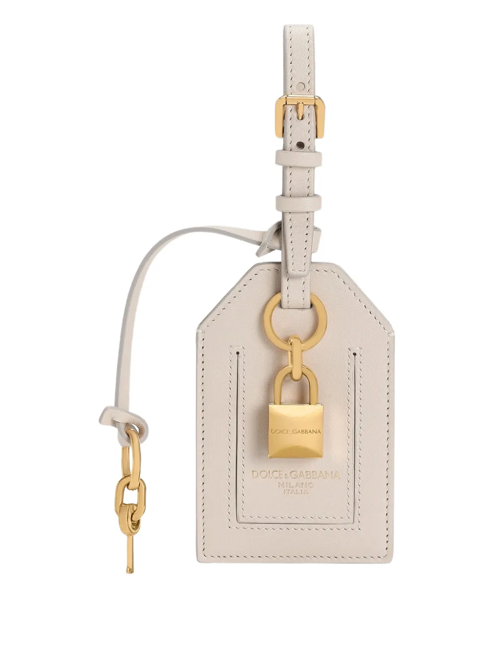 Dolce & Gabbana Leren bagagelabel Wit