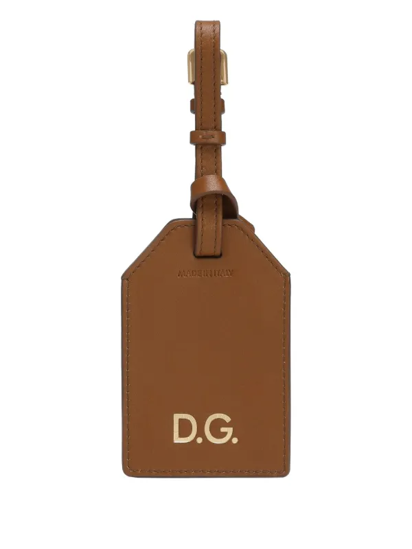 Dolce & Gabbana Chaveiro De Tag Em Couro | Marrom | FARFETCH BR