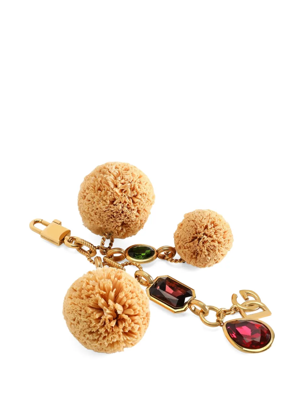 Dolce & Gabbana Sleutelhanger met pompon Goud