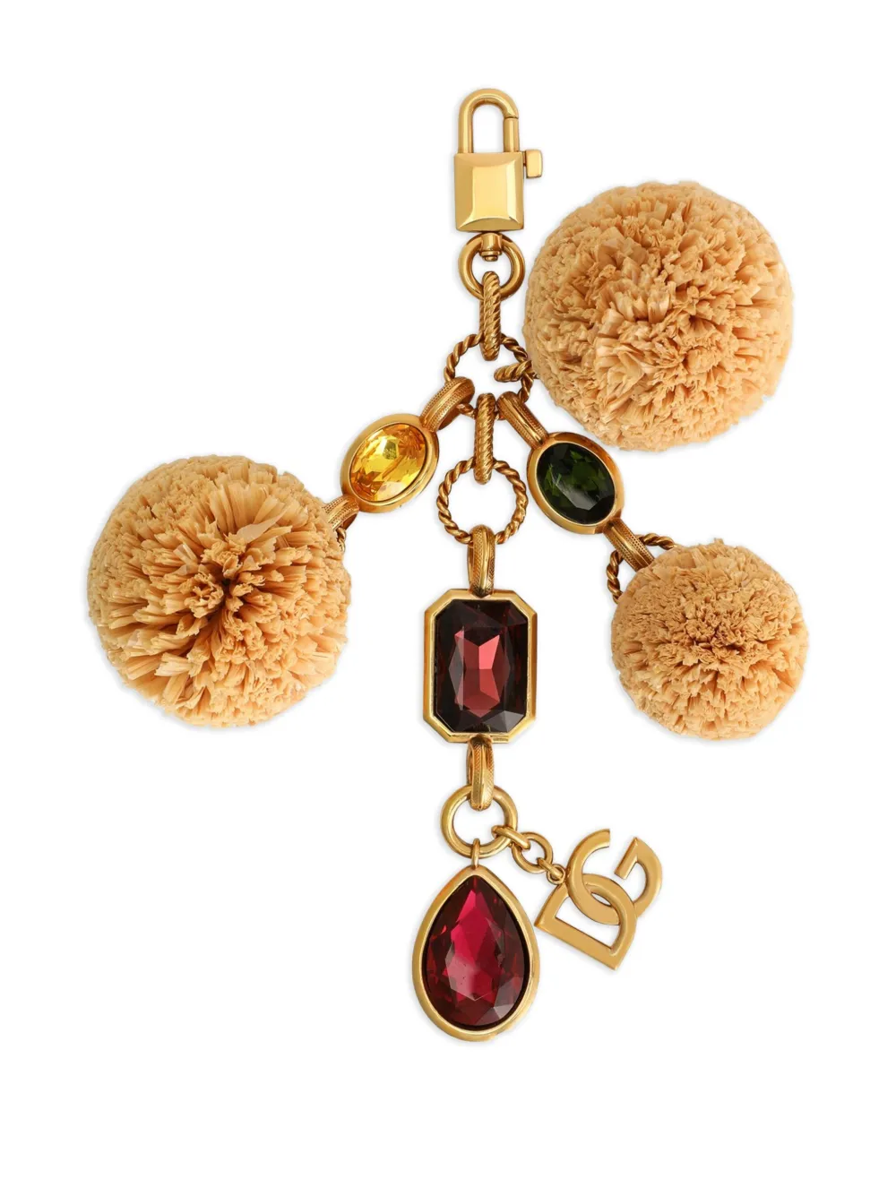 Dolce & Gabbana Sleutelhanger met pompon Goud