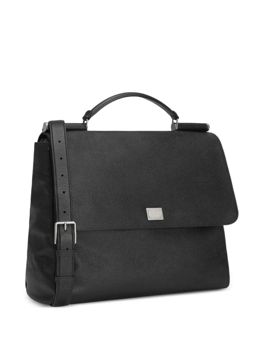 Dolce & Gabbana Sicily leren schoudertas Zwart