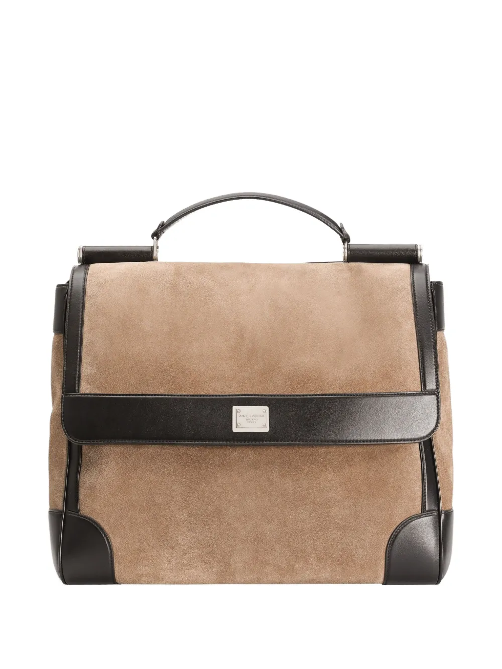 Dolce & Gabbana Borsa a spalla Sicily in pelle scamosciata - Marrone