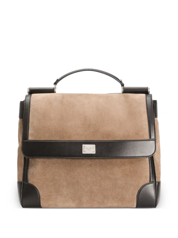 Dolce & Gabbana Sicily スエード レザー ストラクチャード ショルダー