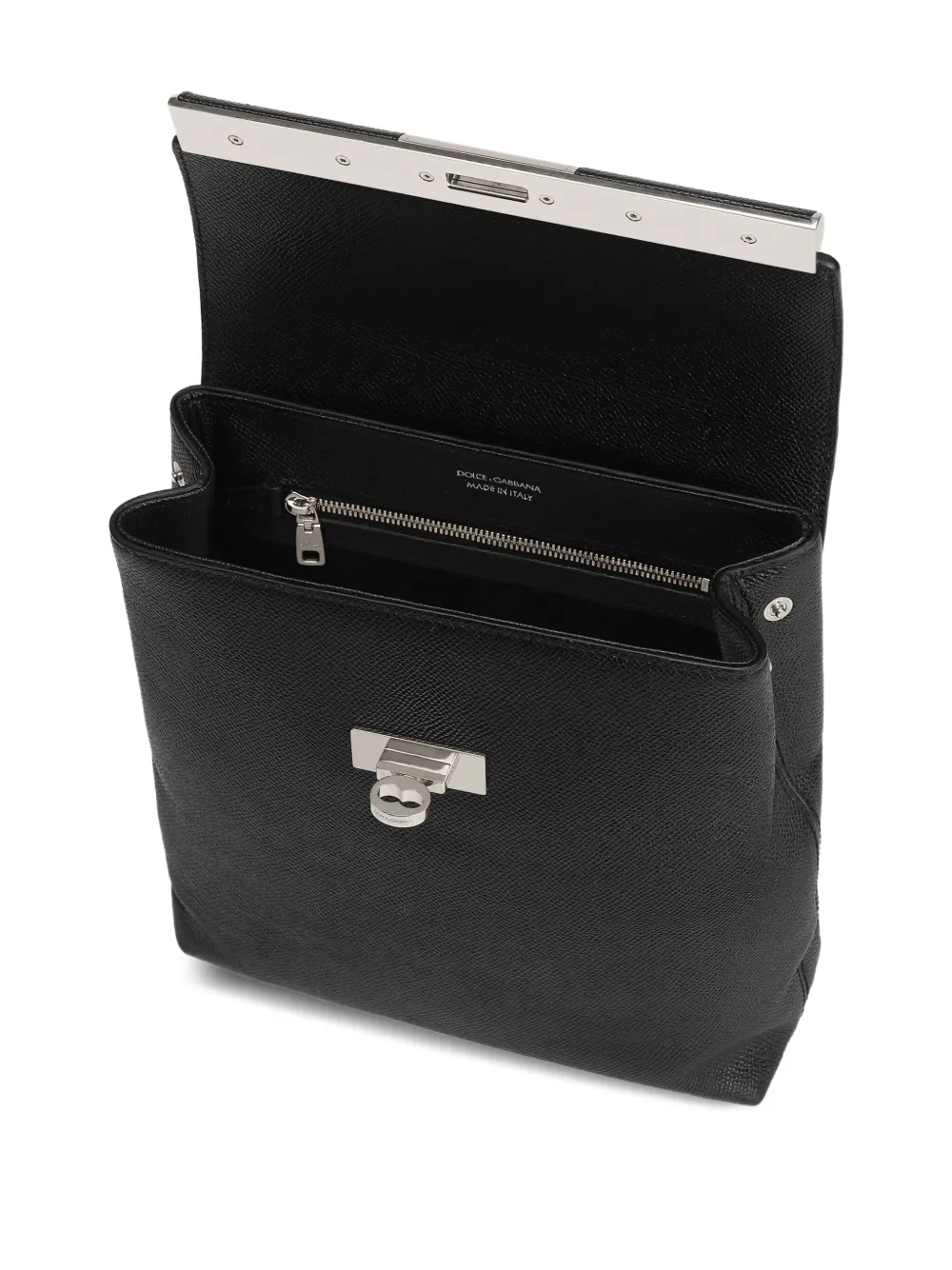 Dolce & Gabbana Marlene leren crossbodytas met structuur Zwart
