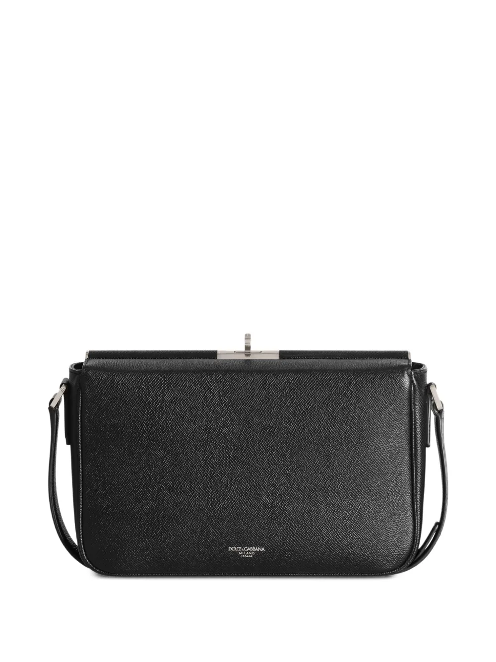 Dolce & Gabbana Marlene leren messengertas met structuur Zwart